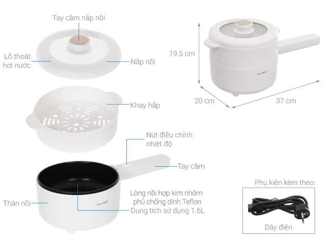 So sánh giá Nồi lẩu điện đa năng Magic A-043 1.6 lít rẻ nhất? - Ảnh 8