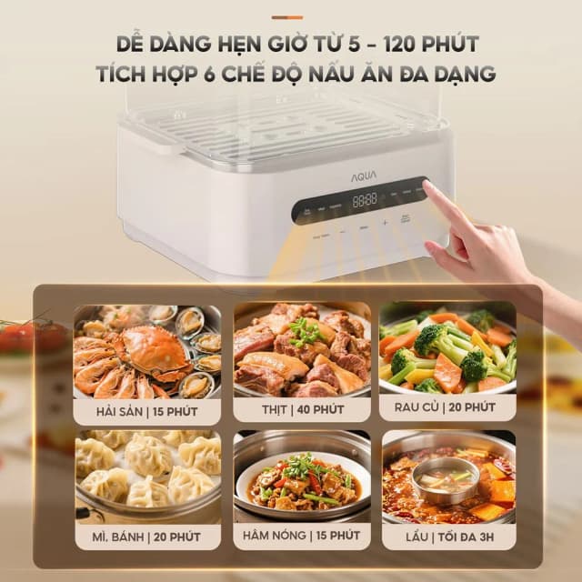 So sánh giá Nồi lẩu hấp đa năng AQUA ASMC-ES101(W) 15 lít rẻ nhất? - Ảnh 4