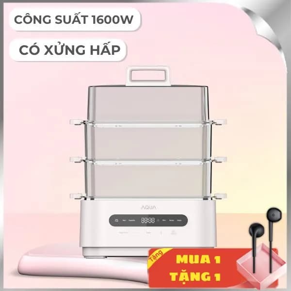 So sánh giá Nồi lẩu hấp đa năng AQUA ASMC-ES101(W) 15 lít rẻ nhất? - Ảnh 7