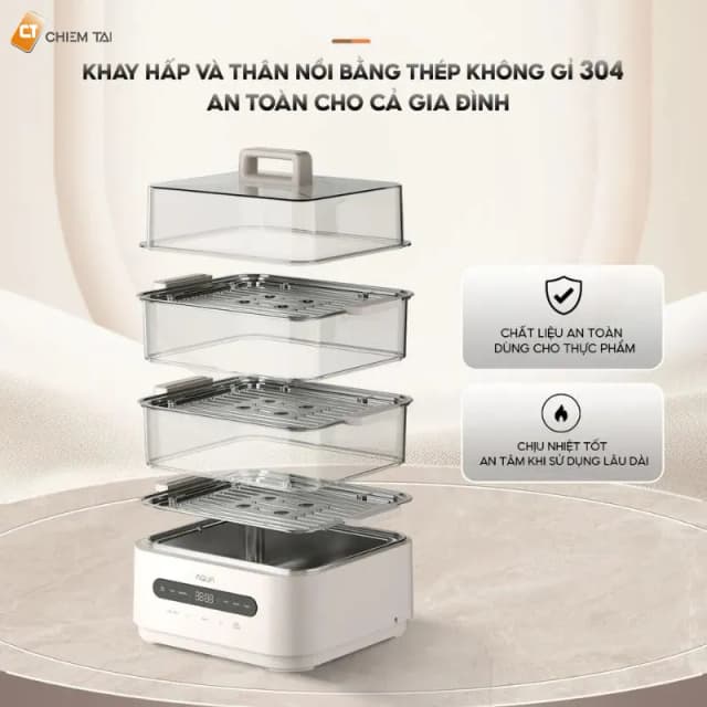 So sánh giá Nồi lẩu hấp đa năng AQUA ASMC-ES101(W) 15 lít rẻ nhất? - Ảnh 9