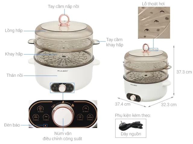 So sánh giá Nồi lẩu hấp đa năng Magic A-092 5 lít rẻ nhất? - Ảnh 3