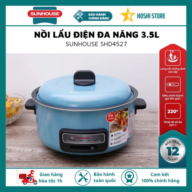 Top 1 so sánh giá Nồi lẩu điện Sunhouse SHD4527 3.5 lít - Tìm sản phẩm giá rẻ nhất - Ảnh 11