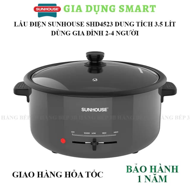 Top 1 so sánh giá Nồi lẩu điện Sunhouse SHD4527 3.5 lít - Tìm sản phẩm giá rẻ nhất - Ảnh 12