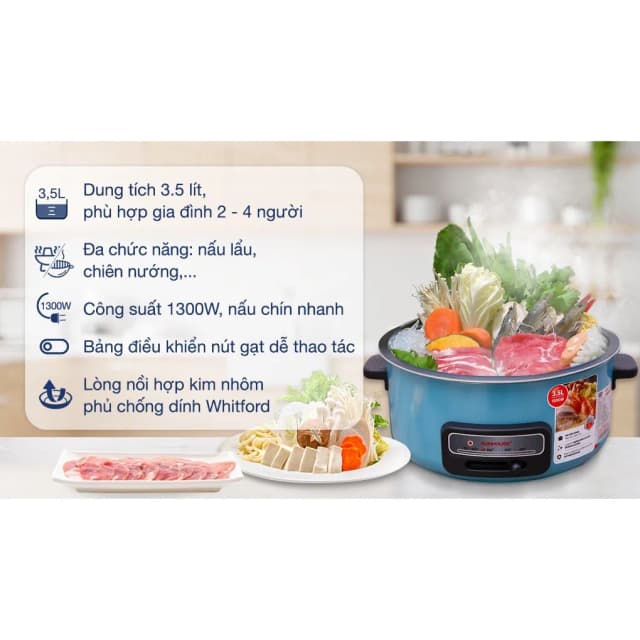 Top 1 so sánh giá Nồi lẩu điện Sunhouse SHD4527 3.5 lít - Tìm sản phẩm giá rẻ nhất - Ảnh 19