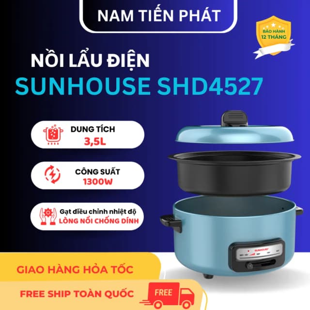 Top 1 so sánh giá Nồi lẩu điện Sunhouse SHD4527 3.5 lít - Tìm sản phẩm giá rẻ nhất - Ảnh 4