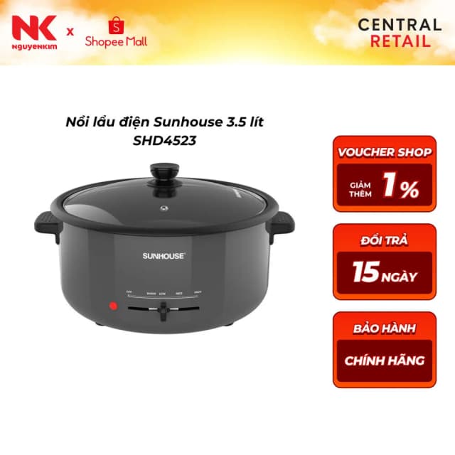 Top 1 so sánh giá Nồi lẩu điện Sunhouse SHD4527 3.5 lít - Tìm sản phẩm giá rẻ nhất - Ảnh 65