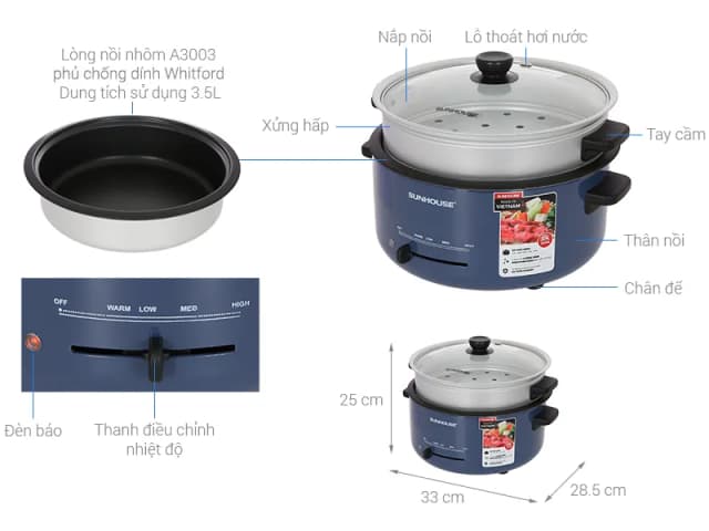 Top 1 so sánh giá Nồi lẩu điện Sunhouse SHD4527 3.5 lít - Tìm sản phẩm giá rẻ nhất - Ảnh 83