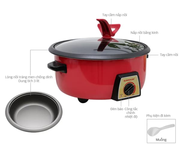 Top 1 so sánh giá Nồi lẩu điện Sunhouse SHD4527 3.5 lít - Tìm sản phẩm giá rẻ nhất - Ảnh 89