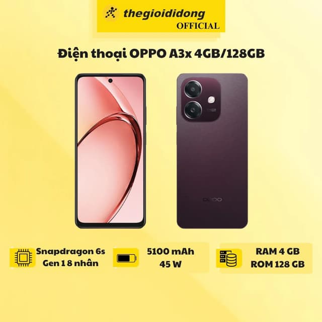 Điện thoại OPPO A3x 4GB/128GB - 16
