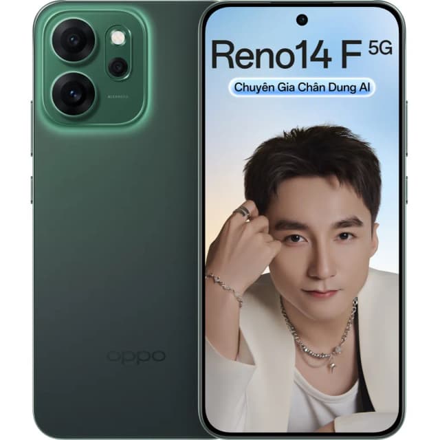 Điện thoại OPPO Reno14 F 5G 8GB/256GB Xanh dương/Xanh lá - 4