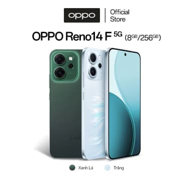Điện thoại OPPO Reno14 F 5G 8GB/256GB Xanh dương/Xanh lá - 8