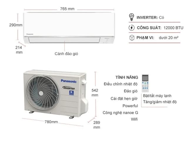 So sánh giá Máy lạnh 2 chiều Panasonic Inverter 1.5 HP CU/CS-YZ12AKH-8 rẻ nhất? - Ảnh 19