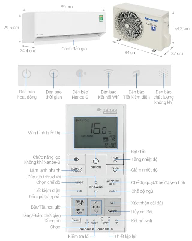 So sánh giá Máy lạnh Panasonic Inverter 1 HP CU/CS-XU9BKH-8 rẻ nhất? - Ảnh 9