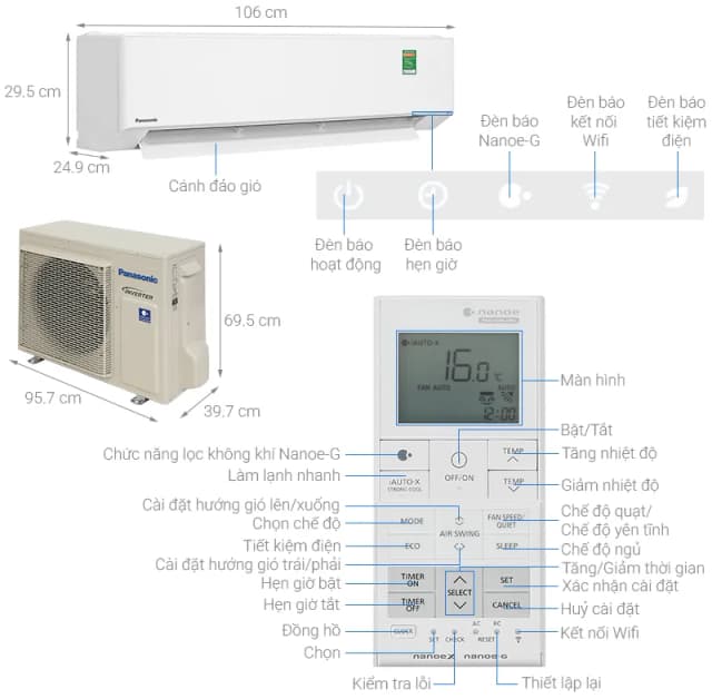 So sánh giá Máy lạnh Panasonic Inverter 2.5 HP CU/CS-U24BKH-8 rẻ nhất? - Ảnh 12