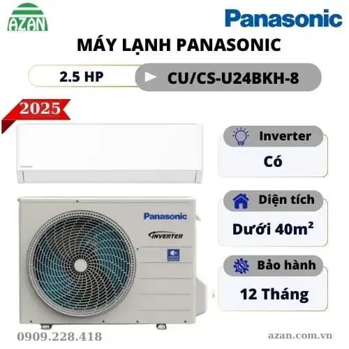 Máy lạnh Panasonic Inverter 2.5 HP CU/CS-U24BKH-8 - Giá rẻ nhất hôm nay - Ảnh 6