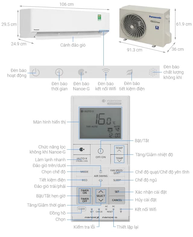 So sánh giá Máy lạnh Panasonic Inverter 2 HP CU/CS-XU18BKH-8 rẻ nhất? - Ảnh 20