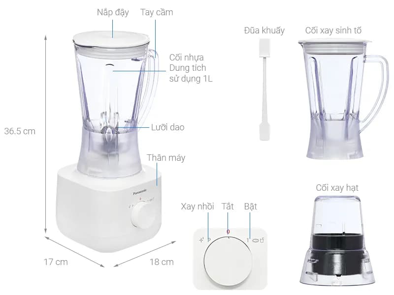 Máy xay sinh tố đa năng Panasonic MX-EP3171WRA - Giá rẻ nhất hôm nay - Ảnh 12