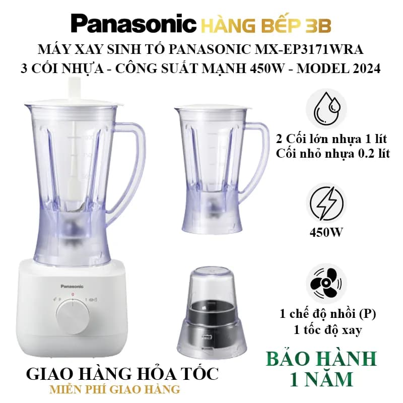 Máy xay sinh tố đa năng Panasonic MX-EP3171WRA - Giá rẻ nhất hôm nay - Ảnh 8