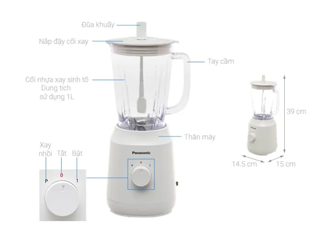 So sánh giá Máy xay sinh tố Panasonic MX-EX1001WRA rẻ nhất? - Ảnh 5