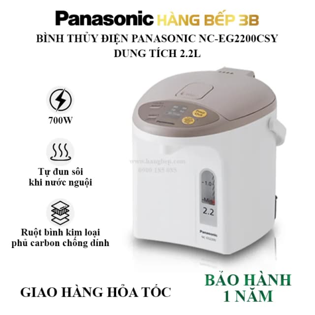 Top 1 so sánh giá Bình thủy điện Panasonic NC-EG2200CSY 2.2 lít - Tìm sản phẩm giá rẻ nhất - Ảnh 7