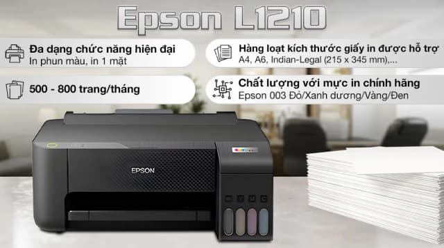 So sánh giá Máy In phun màu đơn năng Epson EcoTank L1210 (C11CJ70501) rẻ nhất? - Ảnh 5