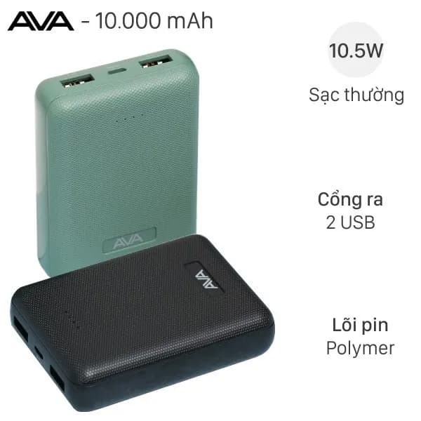So sánh giá Pin sạc dự phòng Polymer 10.000mAh 10W AVA+ JP208 - Tìm sản phẩm giá rẻ nhất - Ảnh 12