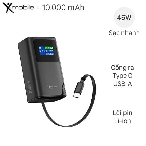 So sánh giá Pin sạc dự phòng 10000mAh Type C PD 22.5W Xmobile H19 kèm Cáp Lightning và Type C rẻ nhất? - Ảnh 18