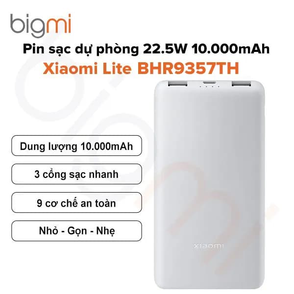 So sánh giá Pin sạc dự phòng 10000mAh Type C PD QC 3.0 22.5W Xiaomi Lite P16ZM rẻ nhất? - Ảnh 8