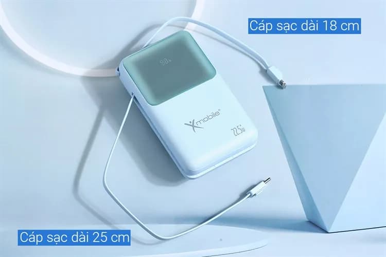 So sánh giá Pin sạc dự phòng 20000mAh Type C PD QC 3.0 165W Xmobile TFT JP365 kèm Cáp Dây Rút Type C - Tìm sản phẩm giá rẻ nhất - Ảnh 11
