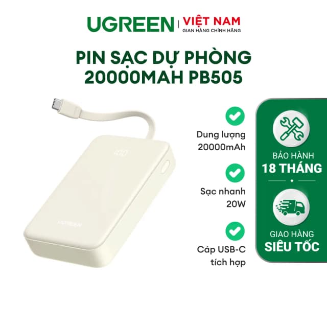 So sánh giá Pin sạc dự phòng 20000mAh Type C PD QC 3.0 22.5W Ugreen PB505 kèm Cáp Type C rẻ nhất? - Ảnh 11