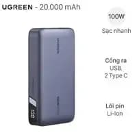 So sánh giá Pin sạc dự phòng 20000mAh Type C PD QC 3.0 22.5W Ugreen PB505 kèm Cáp Type C rẻ nhất? - Ảnh 15