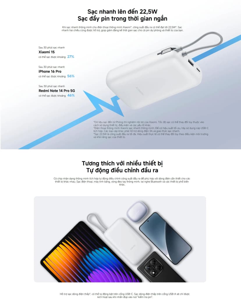So sánh giá Pin sạc dự phòng 20000mAh Type C PD QC 3.0 22.5W Xiaomi PB2020MI kèm Cáp Type C - Tìm sản phẩm giá rẻ nhất - Ảnh 19