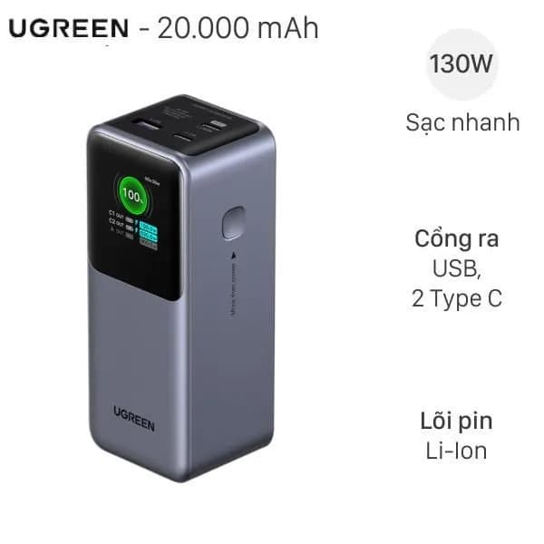 So sánh giá Pin sạc dự phòng 20000mAh Type C PD QC 3.0 30W Ugreen PB528 kèm Cáp Type C rẻ nhất? - Ảnh 10
