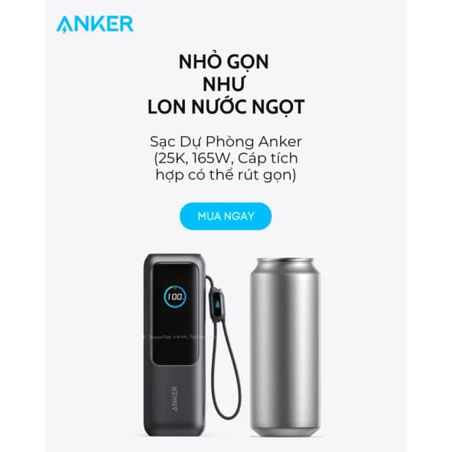 So sánh giá Pin sạc dự phòng 25000mAh Type C PD QC 3.0 165W Anker Zolo A1695 kèm cáp dây rút Type C rẻ nhất? - Ảnh 19