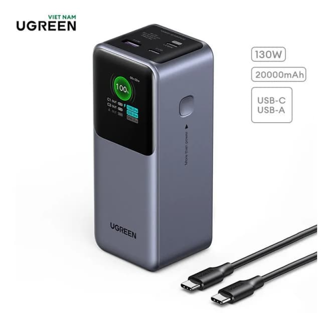 Top 1 so sánh giá Pin sạc dự phòng 25000mAh Type C PD QC 3.0 200W Ugreen PB728 kèm Cáp Dây Rút Type C - Tìm sản phẩm giá rẻ nhất - Ảnh 2