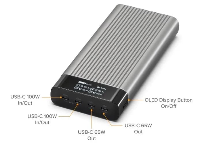 Pin sạc dự phòng 27000 mAh Type C PD 3.0 QC 4.0 245W HyperJuice HJ245B - Xám - Giá rẻ nhất hôm nay - Ảnh 12