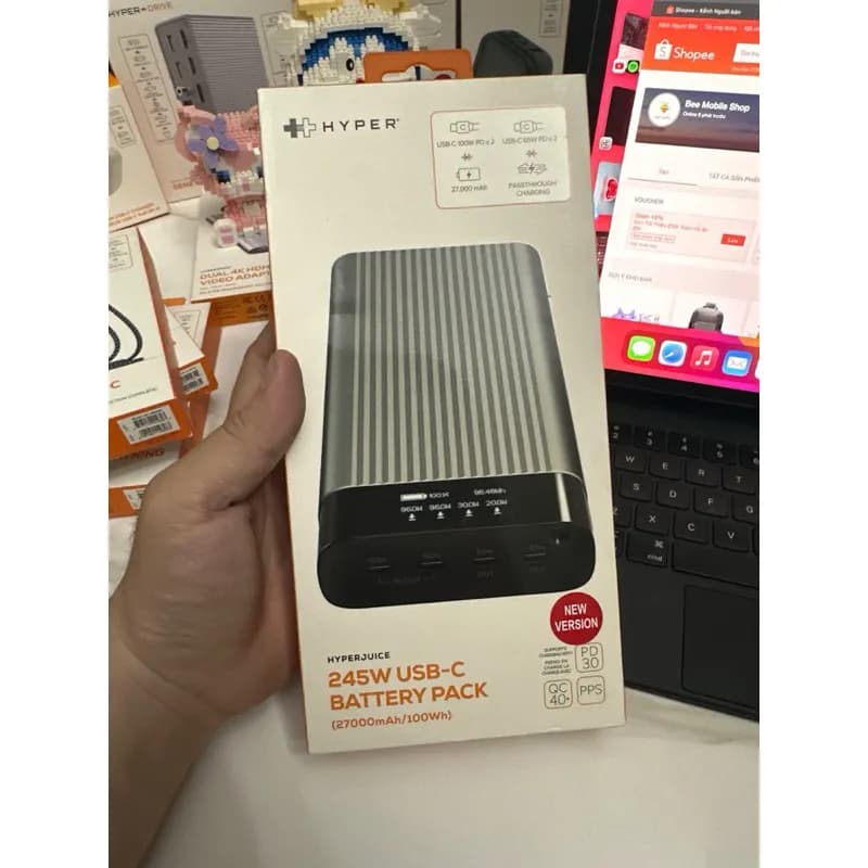 Pin sạc dự phòng 27000 mAh Type C PD 3.0 QC 4.0 245W HyperJuice HJ245B - Xám - Giá rẻ nhất hôm nay - Ảnh 20