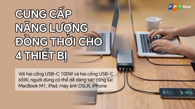 Pin sạc dự phòng 27000 mAh Type C PD 3.0 QC 4.0 245W HyperJuice HJ245B - Xám - Giá rẻ nhất hôm nay - Ảnh 65