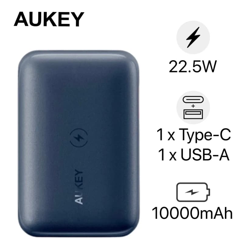 Pin sạc dự phòng Không dây Polymer 10000mAh Type C 20W Aukey PB-MS04 - Hồng - Giá rẻ nhất hôm nay - Ảnh 19
