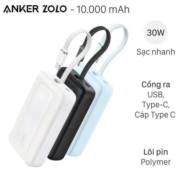 So sánh giá Pin sạc dự phòng LiFePO4 10000mAh Type C PD QC 3.0 30W Anker Zolo A110J - Tìm sản phẩm giá rẻ nhất - Ảnh 1