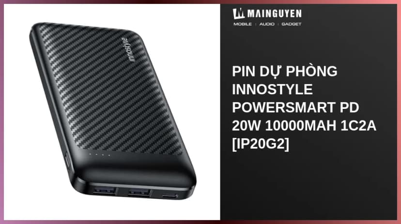 Pin sạc dự phòng Polymer 10000 mAh Type C PD 20W Innostyle IMS10KSG - Xám Nhạt - Giá rẻ nhất hôm nay - Ảnh 76