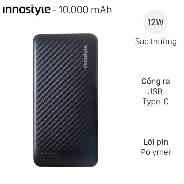 Pin sạc dự phòng Polymer 10000 mAh Type C PD 20W Innostyle IMS10KSG - Xám Nhạt - Giá rẻ nhất hôm nay - Ảnh 9