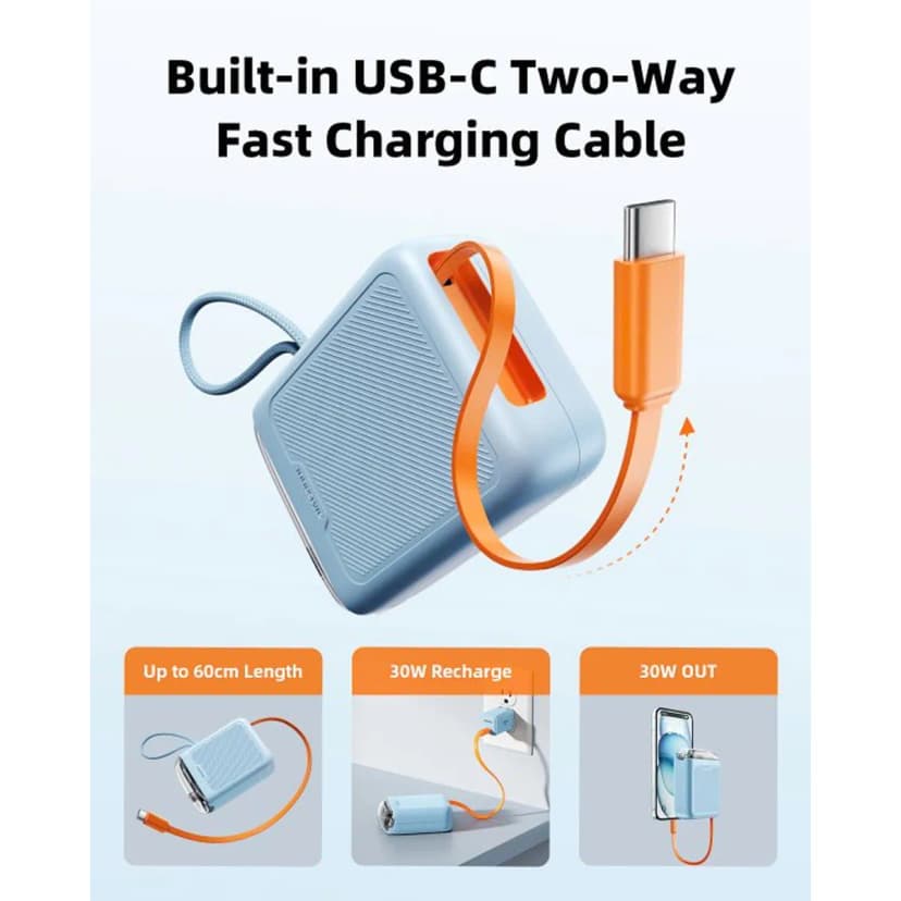 Pin sạc dự phòng Polymer 10000 mAh Type C PD 30W Innostyle TM31BB kèm cáp Type C - Xanh - Giá rẻ nhất hôm nay - Ảnh 5