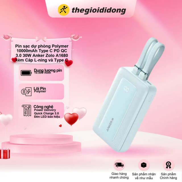 Top 1 so sánh giá Pin sạc dự phòng Polymer 10000 mAh Type C PD 30W Innostyle TM31BB kèm cáp Type C - Xanh - Tìm sản phẩm giá rẻ nhất - Ảnh 46