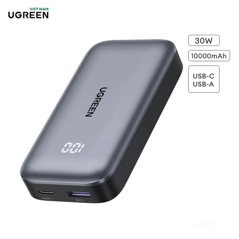 So sánh giá Pin sạc dự phòng Polymer 10000mAh Không dây Magnetic Qi2.2 Type C PD 30W Ugreen PB773 kèm Cáp Type C - Tìm sản phẩm giá rẻ nhất - Ảnh 2