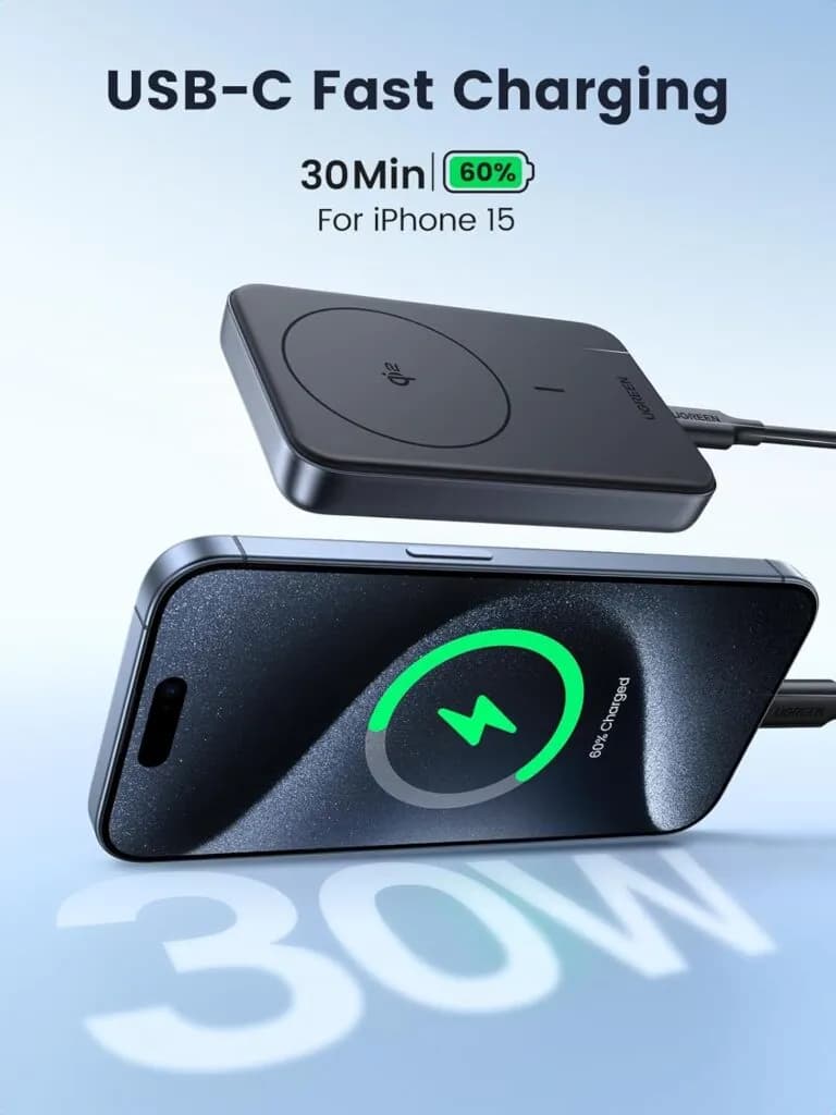 So sánh giá Pin sạc dự phòng Polymer 10000mAh Không dây Magnetic Qi2.2 Type C PD 30W Ugreen PB773 kèm Cáp Type C - Tìm sản phẩm giá rẻ nhất - Ảnh 5