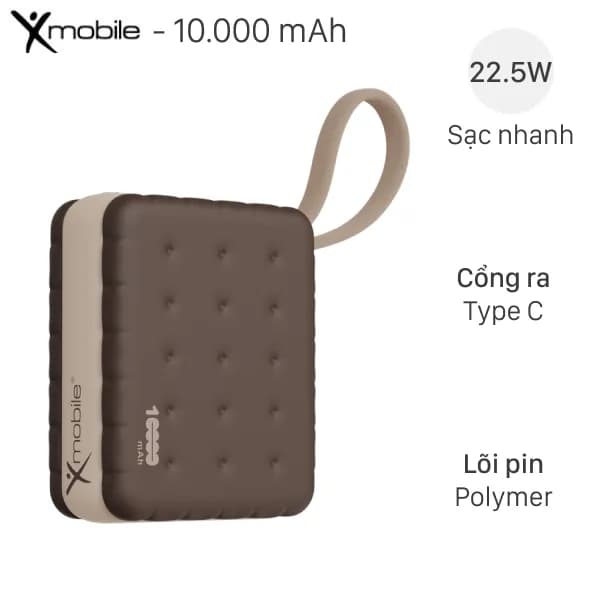 Pin sạc dự phòng Polymer 10000mAh Không dây Magnetic Type C PD 22.5W Xmobile New Power P11 kèm Cáp Type C - Giá rẻ nhất hôm nay - Ảnh 6