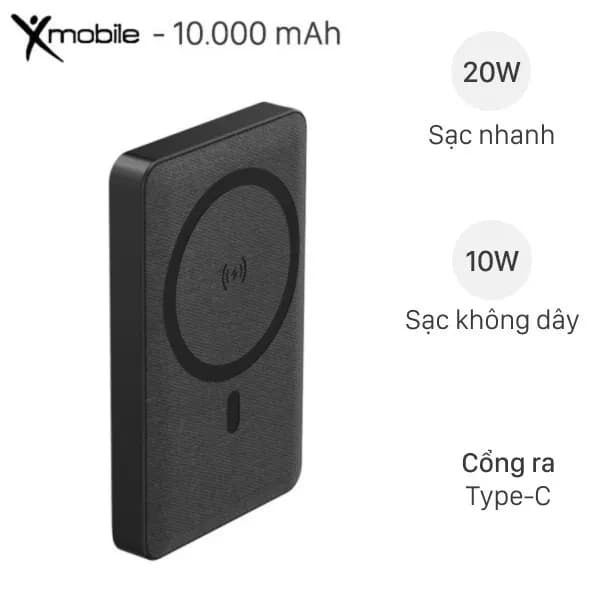 So sánh giá Pin sạc dự phòng Polymer 10000mAh Không dây Magnetic Type C PD QC 3.0 22.5W Xmobile M12-3 rẻ nhất? - Ảnh 18