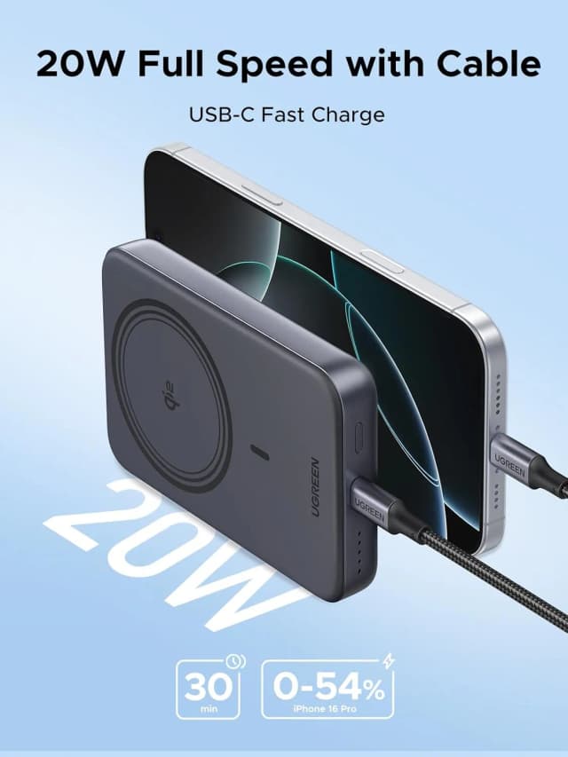 So sánh giá Pin sạc dự phòng Polymer 10000mAh Không dây Magnetic Qi2 Type C PD 20W Ugreen PB763 rẻ nhất? - Ảnh 8