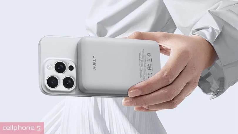 Pin sạc dự phòng Không dây Polymer 10000mAh Type C 20W Aukey PB-MS04 - Xám Đen - Giá rẻ nhất hôm nay - Ảnh 15